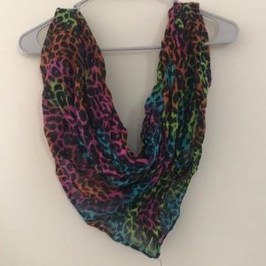 Rainbow Cheetah Print Scarf